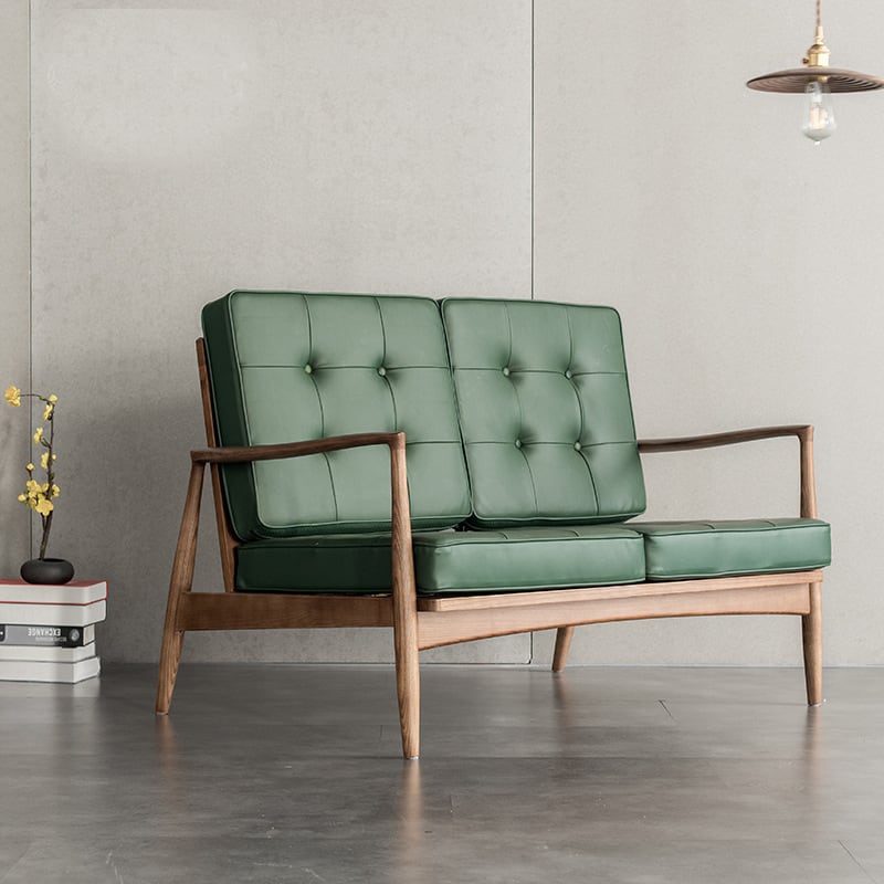 Danmer - Solid Ash Wood & Leather Armchair | Reading Chair