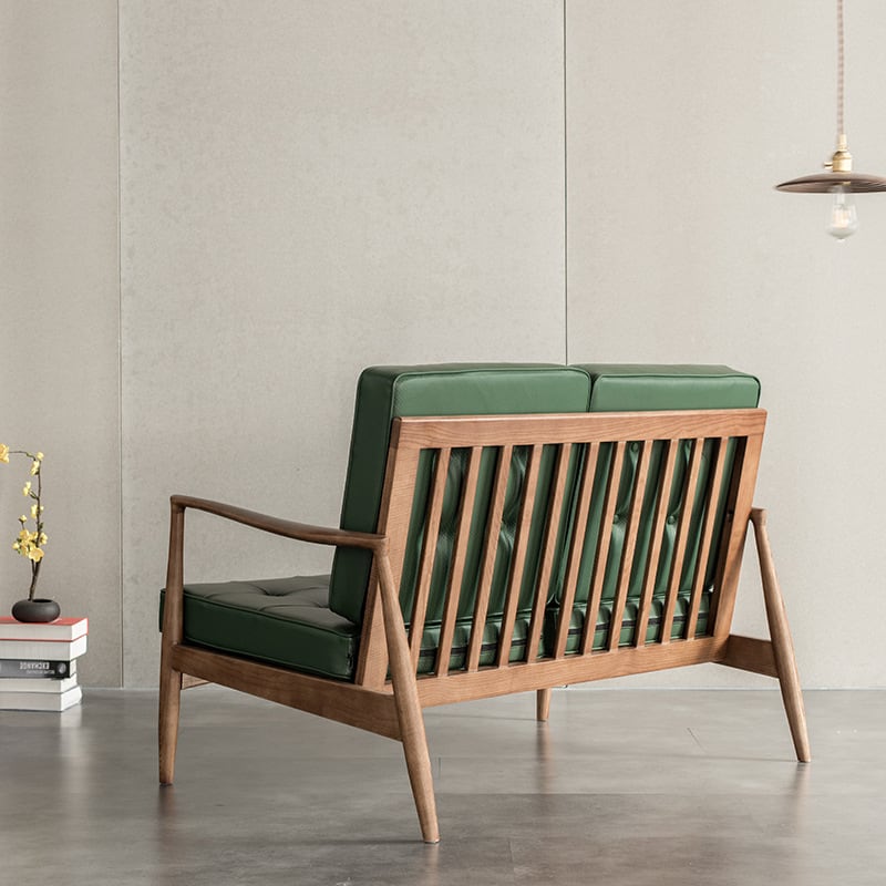 Danmer - Solid Ash Wood & Leather Armchair | Reading Chair