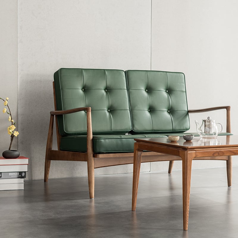 Danmer - Solid Ash Wood & Leather Armchair | Reading Chair
