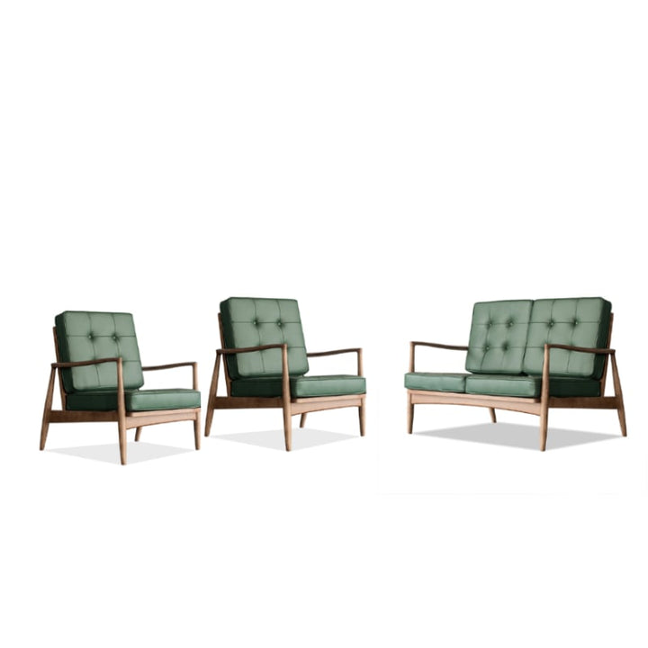 Danmer - Solid Ash Wood & Leather Armchair | Reading Chair