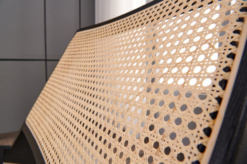 Tomomi- Solid Ash Wood & Rattan Armchair | Reading Chair