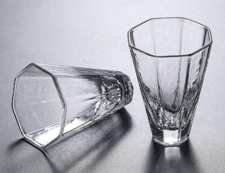 Japanese Hammer Pattern High Temperature Resistant Glass - 6 pcs - mokupark.com