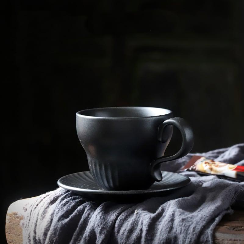 Ceramic Gourd Coffee Cup & Saucer Set | Gourd Mug Set - mokupark.com