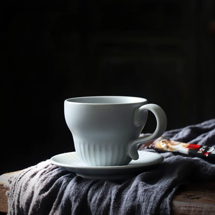 Ceramic Gourd Coffee Cup & Saucer Set | Gourd Mug Set - mokupark.com