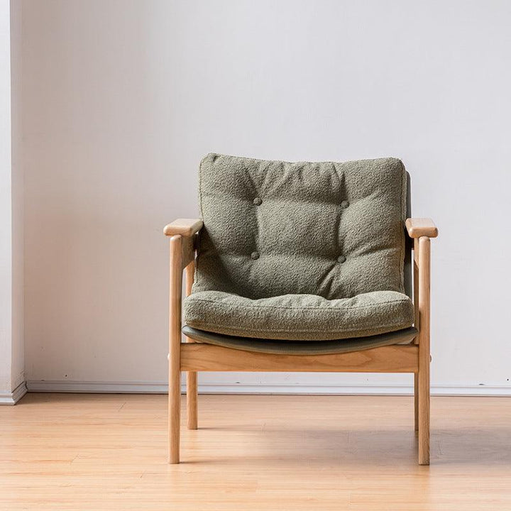 Azami - Solid Ash Wood & Cotton + Linen Armchair | Reading Chair - mokupark.com