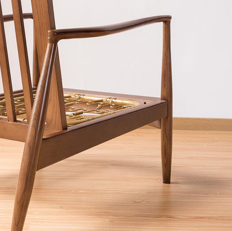 Danmer - Solid Ash Wood & Leather Armchair | Reading Chair - mokupark.com