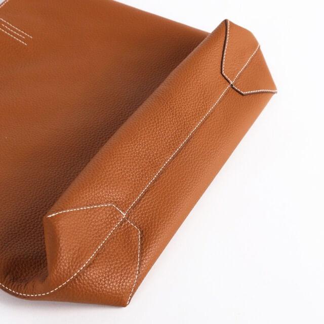 Double-sided Full Grain Cow Leather Large Capacity Tote Bag - mokupark.com