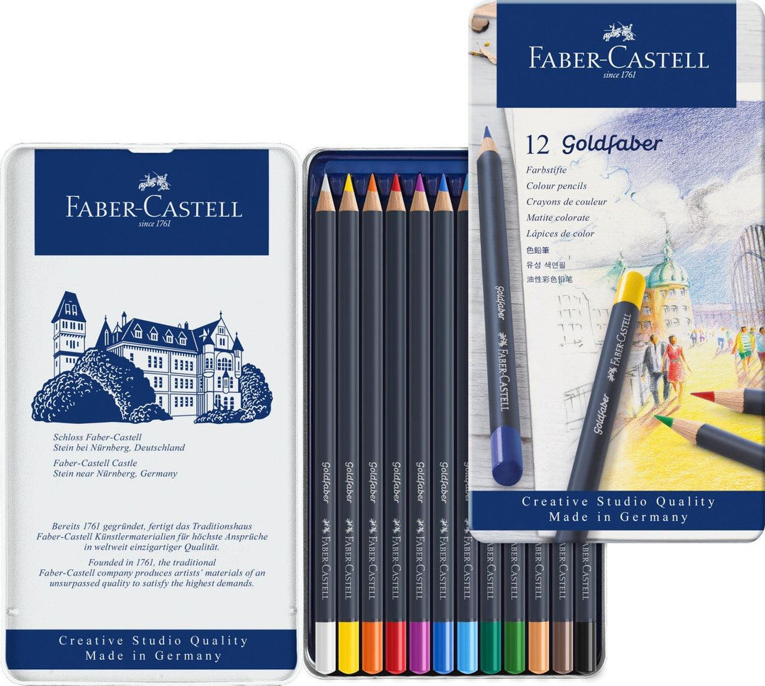 Faber-Castell Color Pencil Goldfaber Metal Tin Sets - mokupark.com