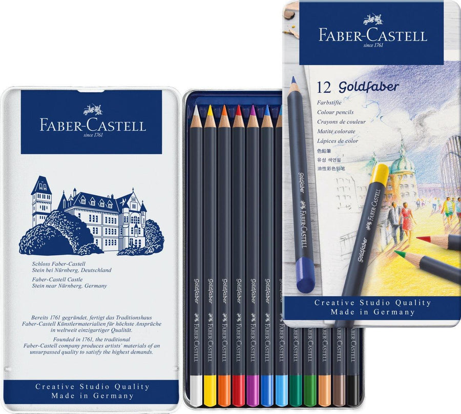 Faber-Castell Color Pencil Goldfaber Metal Tin Sets - mokupark.com