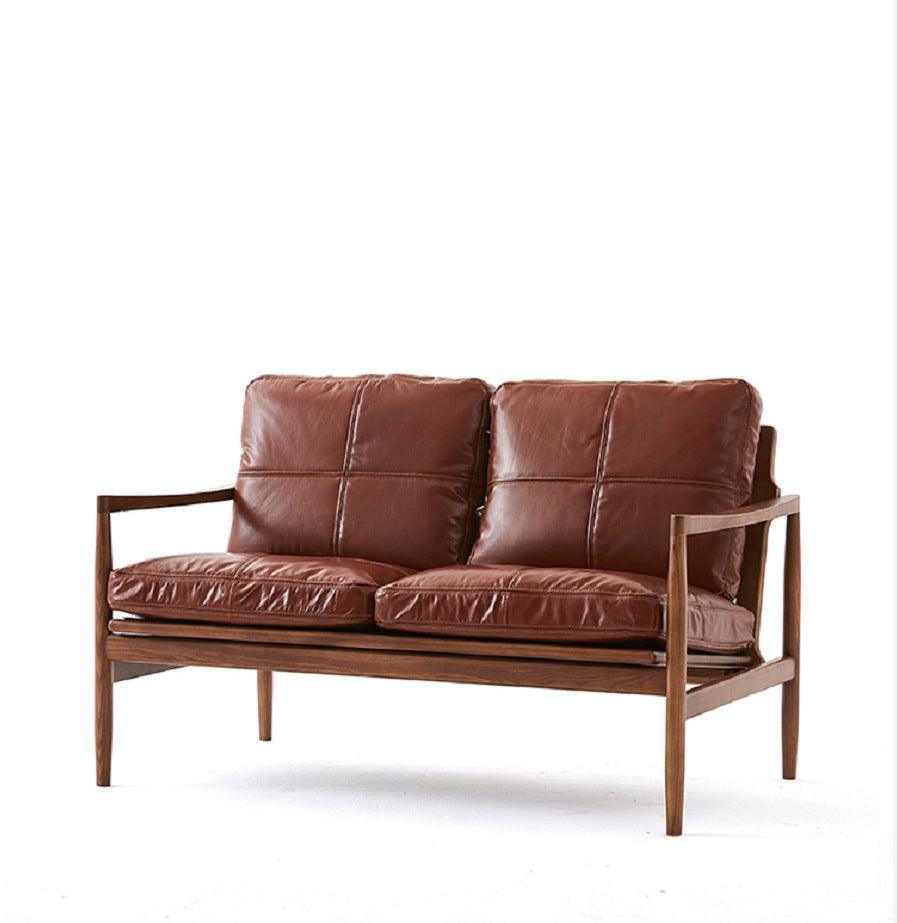 Hiroko - Solid Ash Wood & Leather Armchair | Reading Chair - mokupark.com