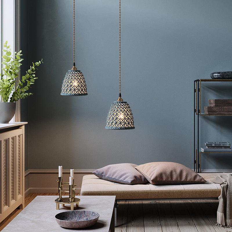 YUKO|Japanese Style Ceramic Hollow Pendant Light