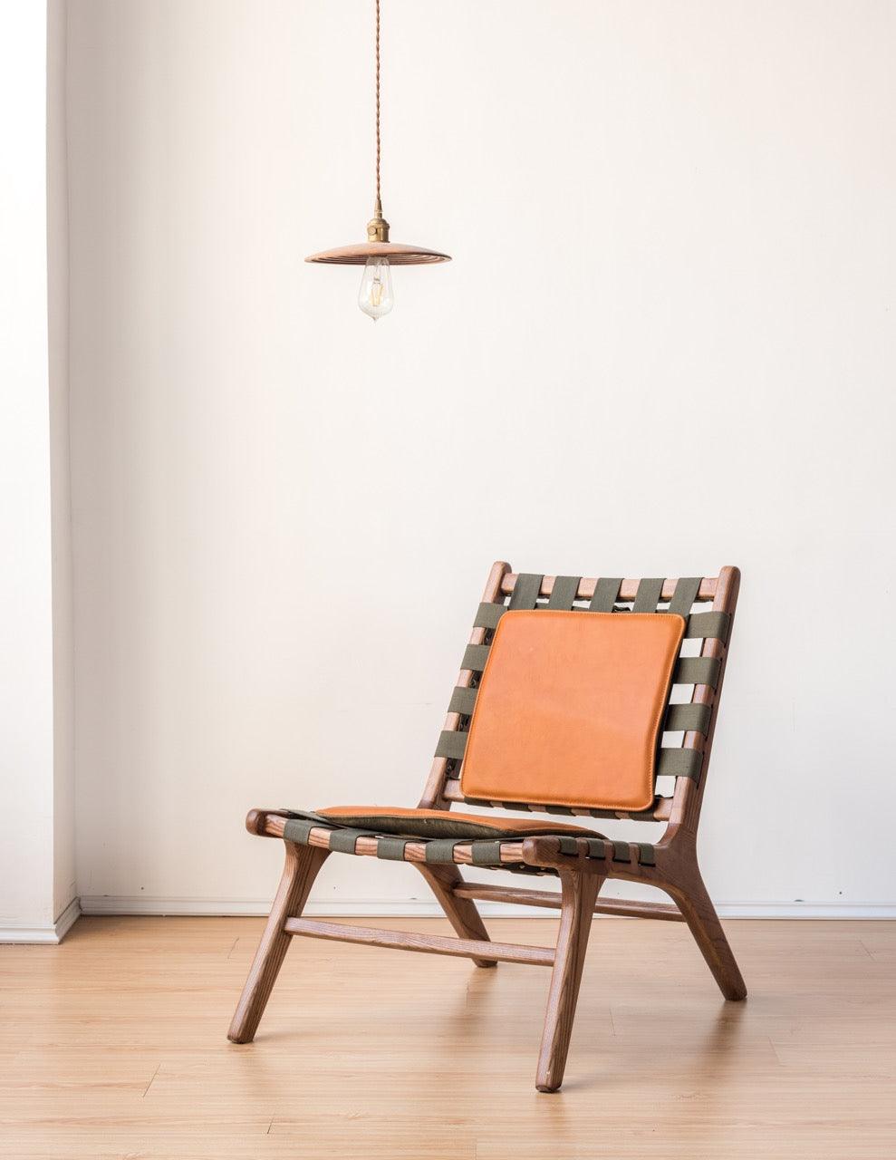 Juan - Solid Ash Wood & Leather Armchair | Reading Chair - mokupark.com
