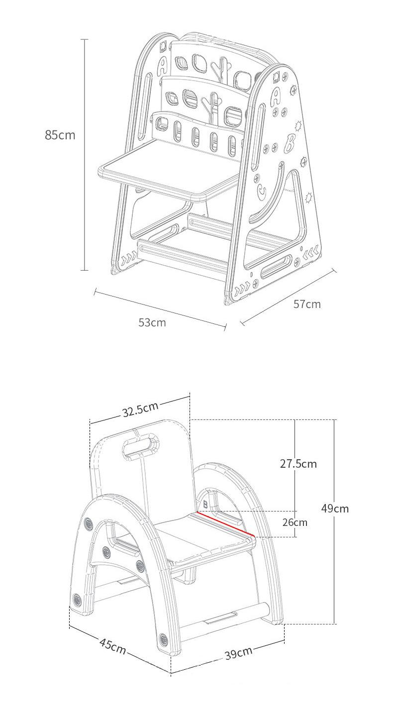 Kids Multi-use Magnetic Erasable Artboard and Storage Table + 1 Chair - mokupark.com