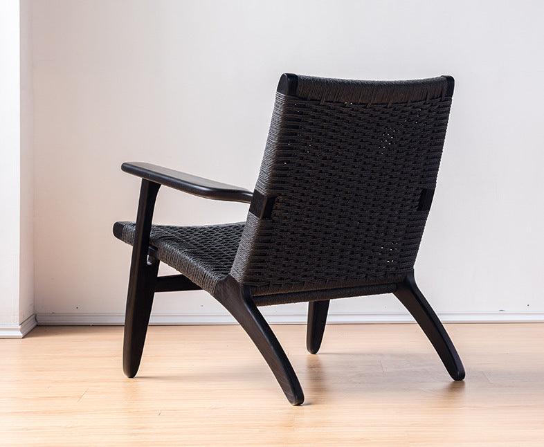 Kojii- Solid Ash Wood & Kraft Paper Rope Armchair | Reading Chair - mokupark.com