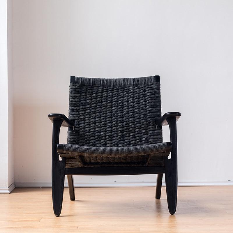 Kojii- Solid Ash Wood & Kraft Paper Rope Armchair | Reading Chair - mokupark.com