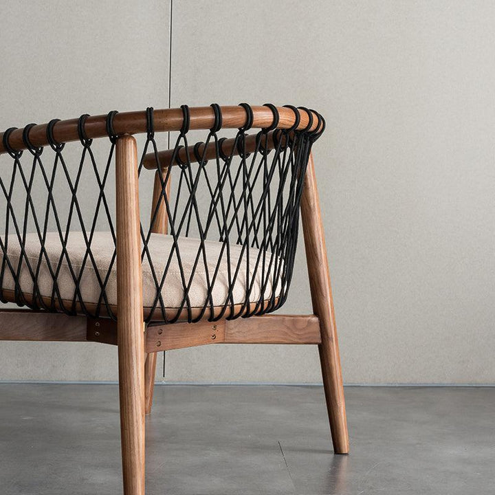Rikuto - Solid Ash Wood & Cotton Armchair | Reading Chair - Moku Park