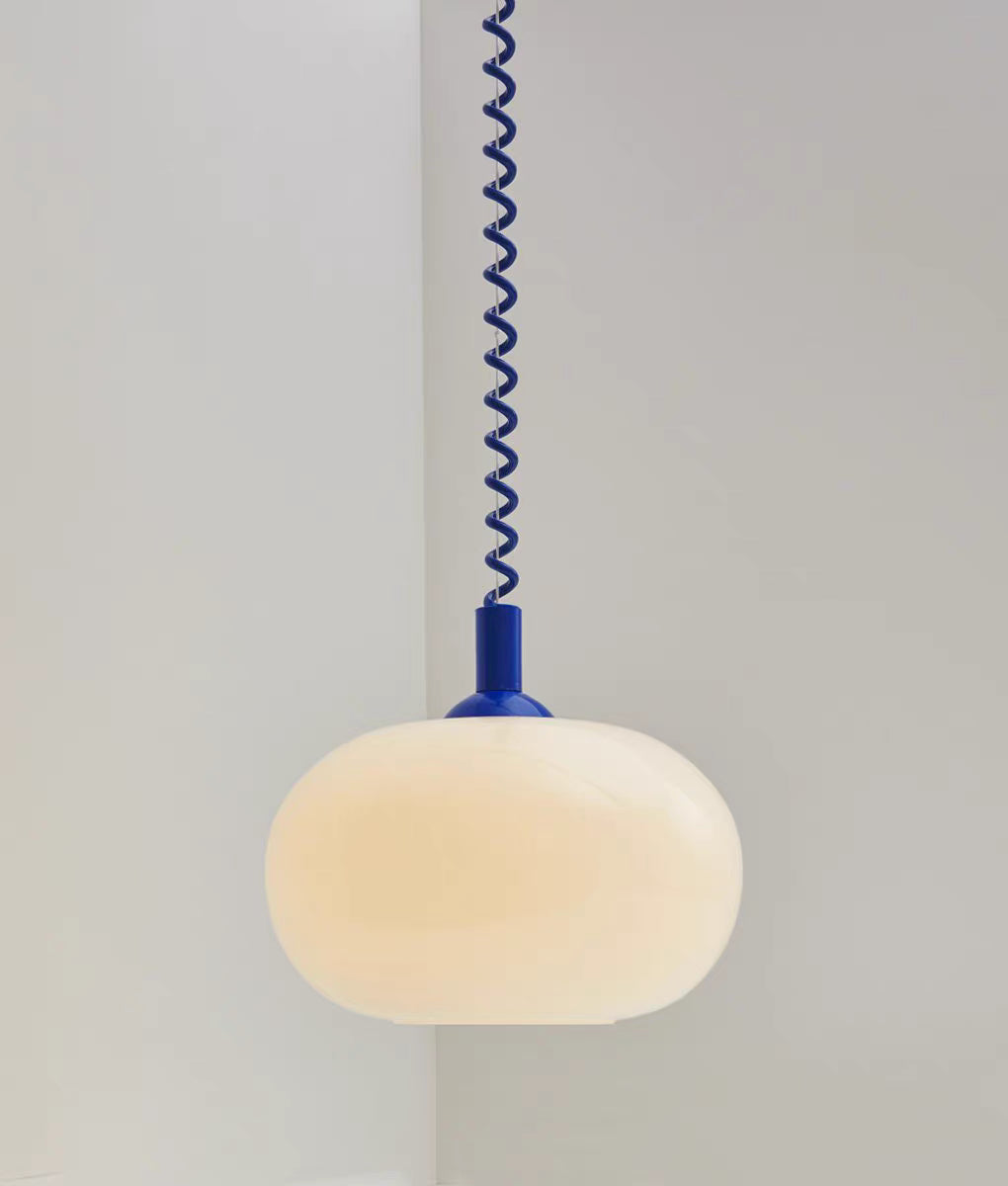 250mm Orb Glass Retractable Pendant Light