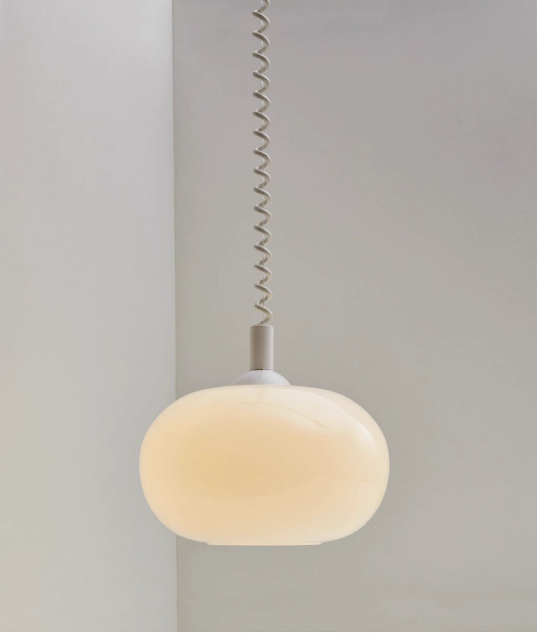 250mm Orb Glass Retractable Pendant Light