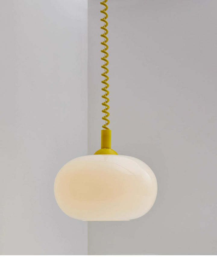 250mm Orb Glass Retractable Pendant Light