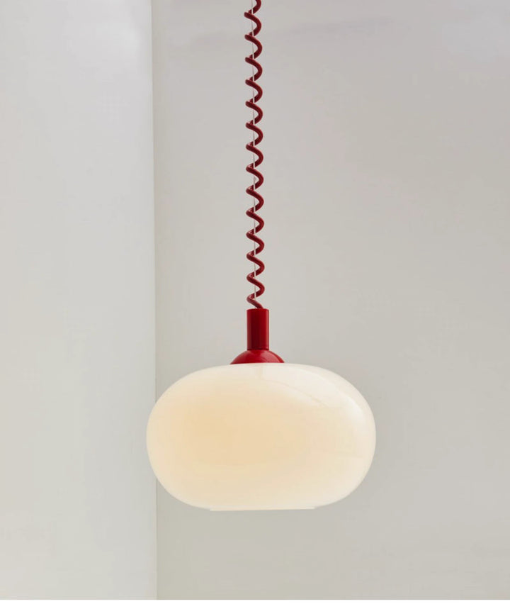 250mm Orb Glass Retractable Pendant Light