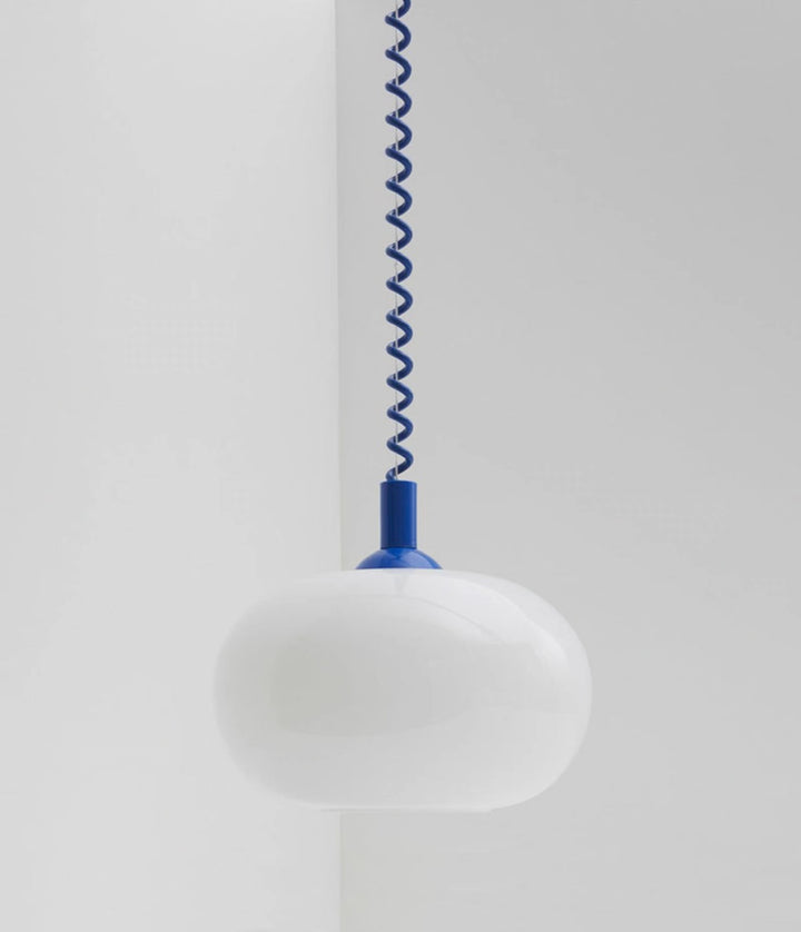 250mm Orb Glass Retractable Pendant Light