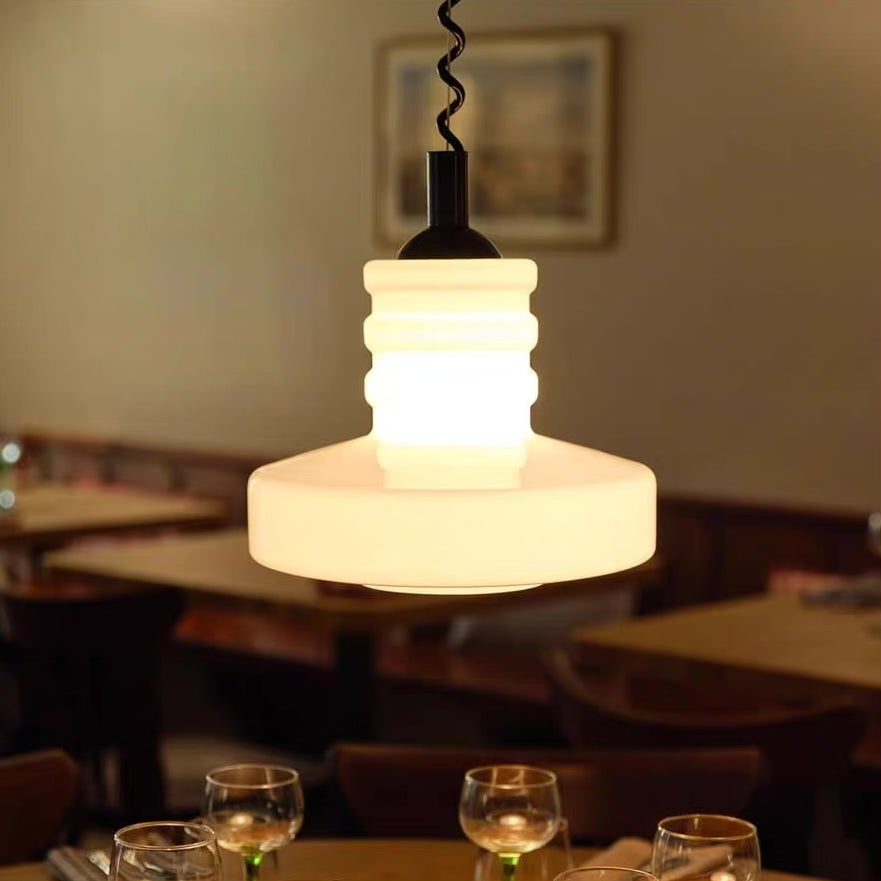 260mm Curling Glass Retractable Pendant Light