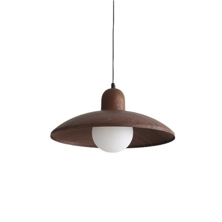 300mm Wood Scallop Pendant Light