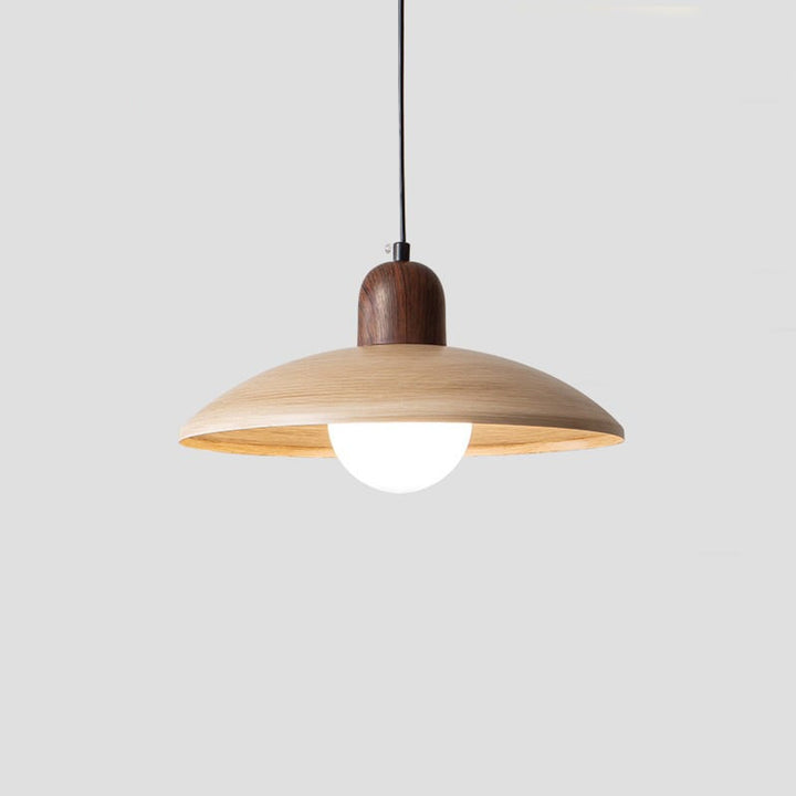 300mm Wood Scallop Pendant Light