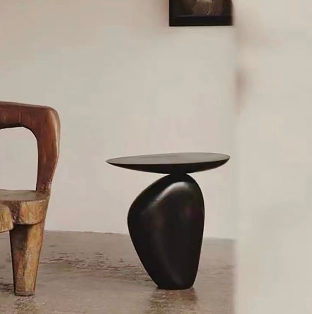 ABRIL - Side Table | Wood+Stainless steel