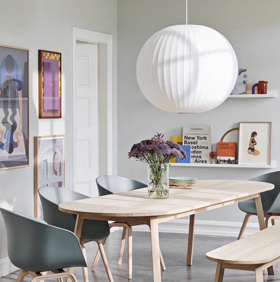 Gallery Detail: Akari Style Ao Orb Silk Pendant Light
