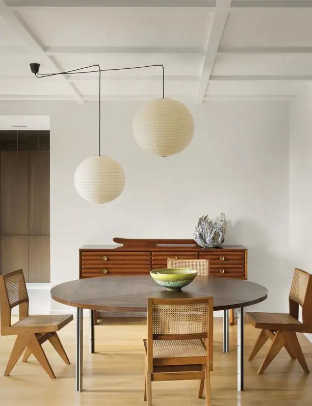 AKARI STYLE | AO Orb Paper Pendant Light - White / D=30cm / Hardwired  Version | Black cord length 16ft (5m) | 3 fixed wire clips