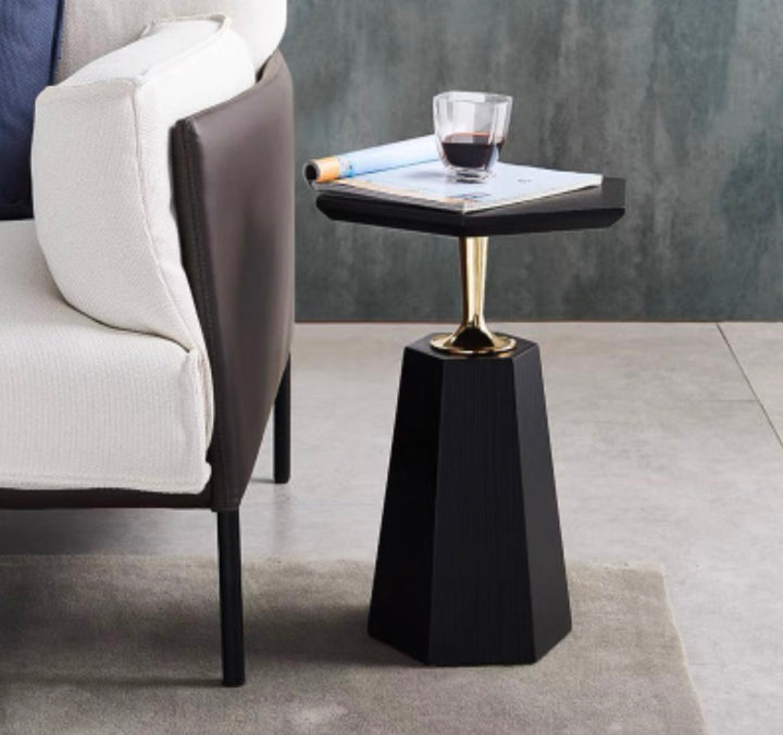MIA - Side Table | Wood+Stainless steel