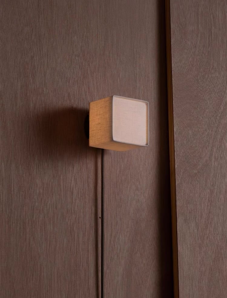 FS120 Square Fabric Sconce | Wall / Corridor Light