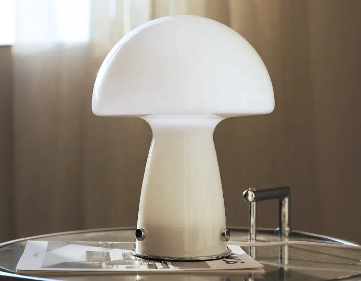 MP Bauhaus Style Glass Mushroom Table Lamp