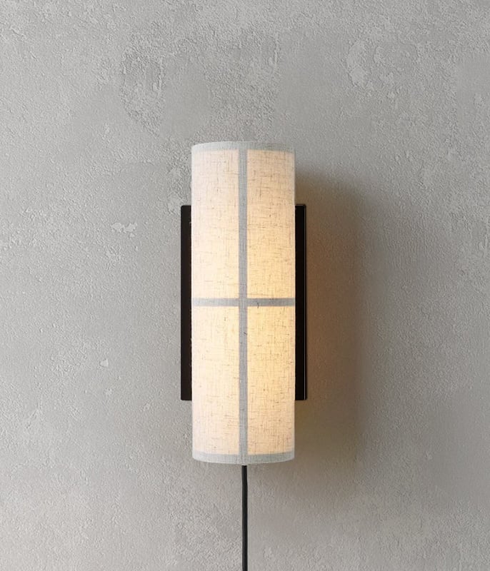 H30 F&W | Wabi-Sabi Fabric & Wood Sconce | Wall Lamp