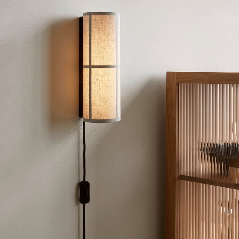 H30 F&W | Wabi-Sabi Fabric & Wood Sconce | Wall Lamp