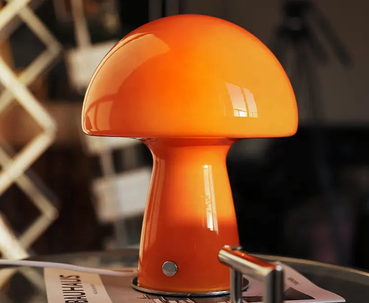 MP Bauhaus Style Glass Mushroom Table Lamp