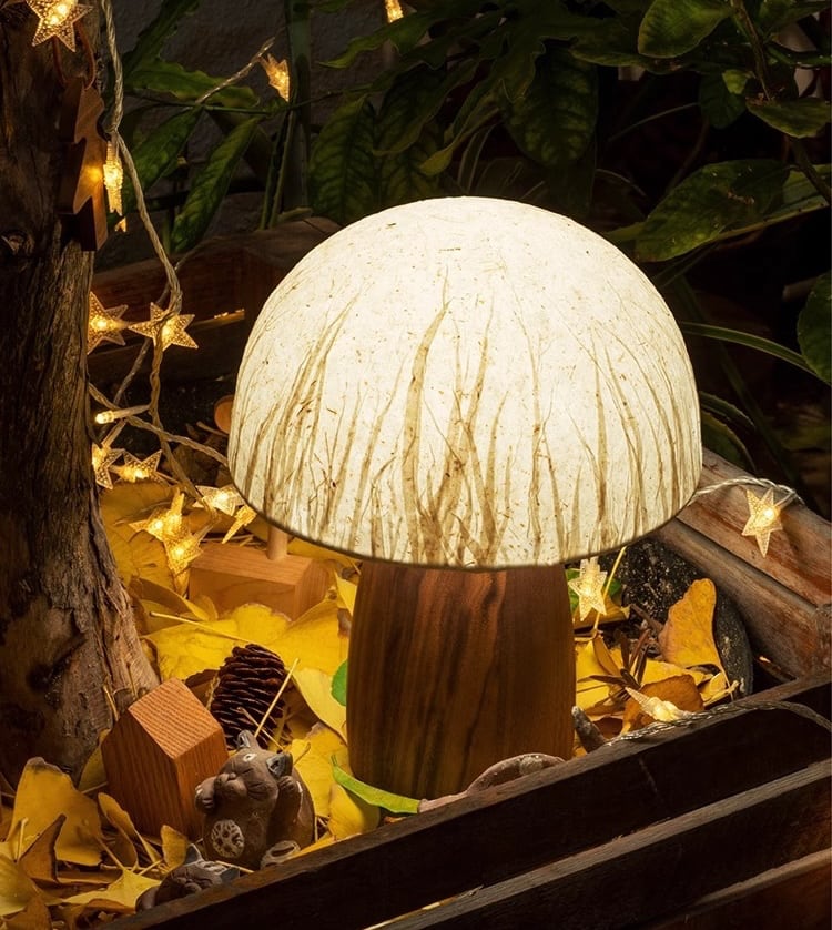 Junko Japanese Handmade Mushroom Table Lamp