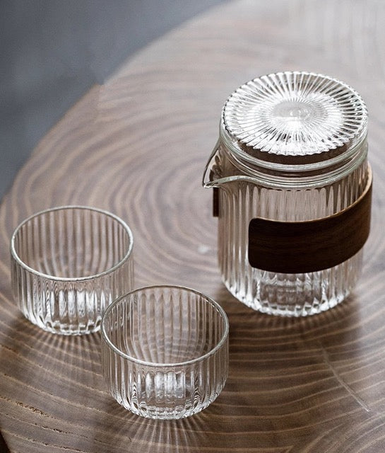 Kaori | Portable Glass Tea Set - One Pot Two Cups