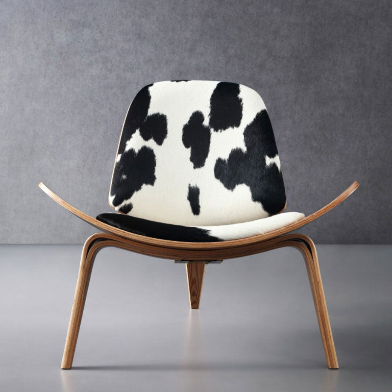 MP Cowhide Shell Lounge Chair | Reading Chair in Leather