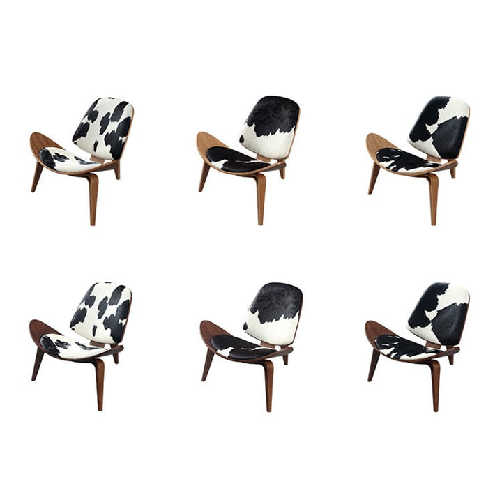 MP Cowhide Shell Lounge Chair | Reading Chair in Leather