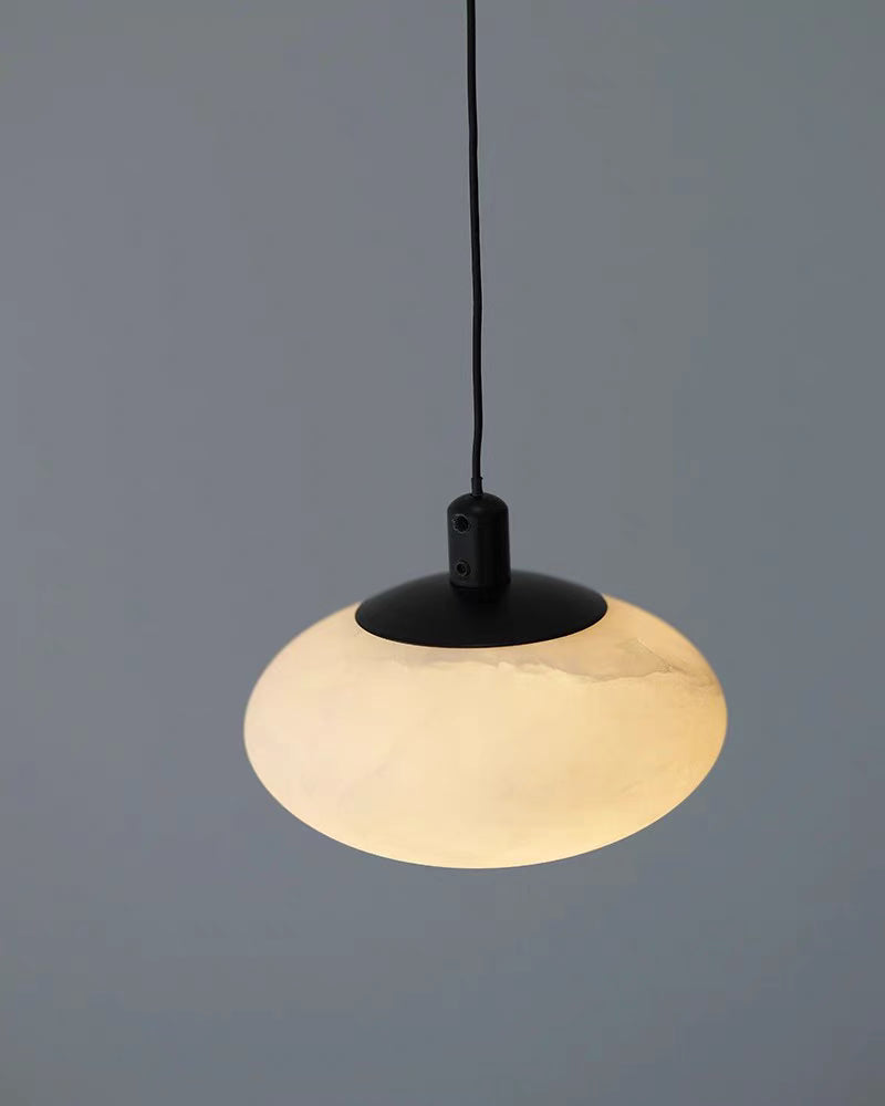 Alabaster Mini Mushroom Pendant Light - Adjustable Version with Upgrader