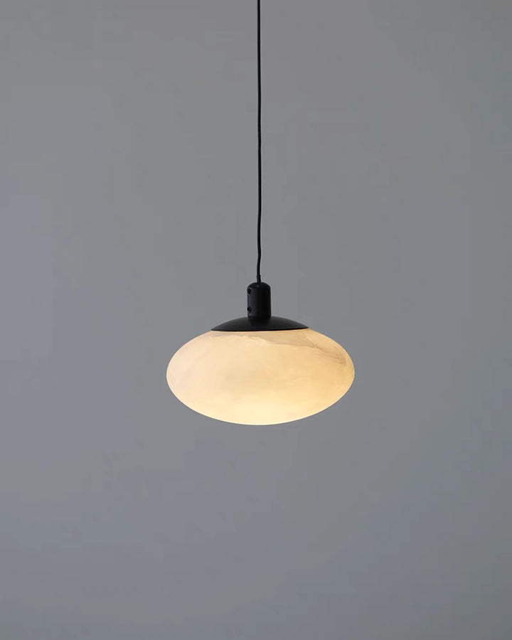 Alabaster Mini Mushroom Pendant Light - Adjustable Version with Upgrader