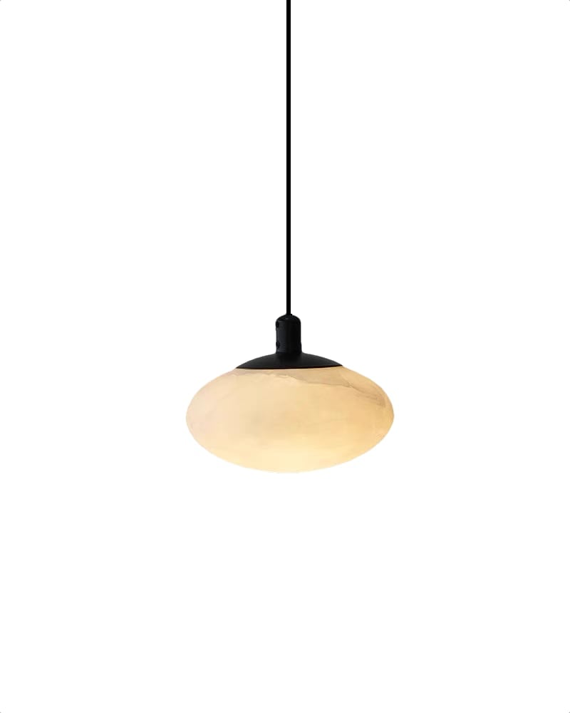 Alabaster Mini Mushroom Pendant Light - Adjustable Version with Upgrader