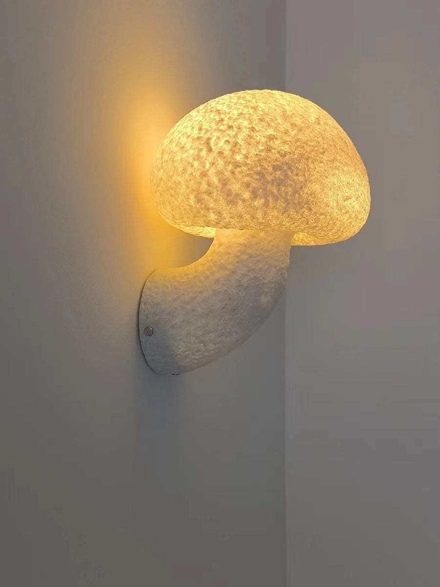 Mushroom Wabi-Sabi Style Resin Sconce