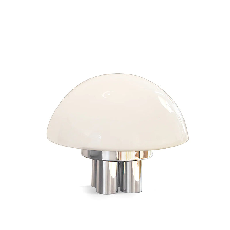 Nordic Vintage Creamy Mushroom Glass Table Lamp