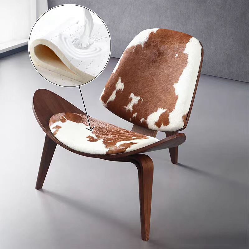 MP Cowhide Shell Lounge Chair | Reading Chair in Leather