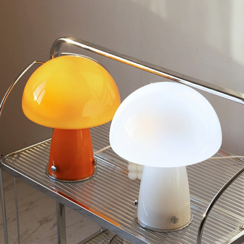MP Bauhaus Style Glass Mushroom Table Lamp