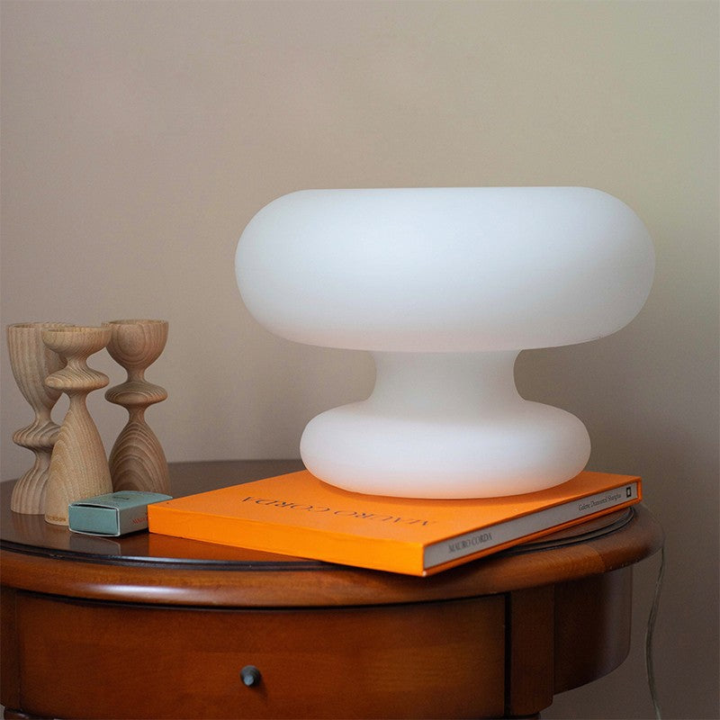 Donut Glass Mushroom Table Lamp - Plug in