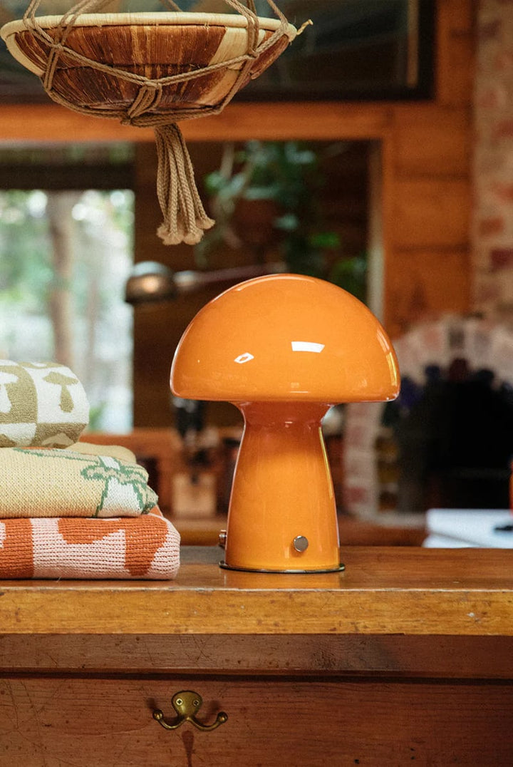 MP Bauhaus Style Glass Mushroom Table Lamp